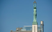 La statue de la libert de Riga
